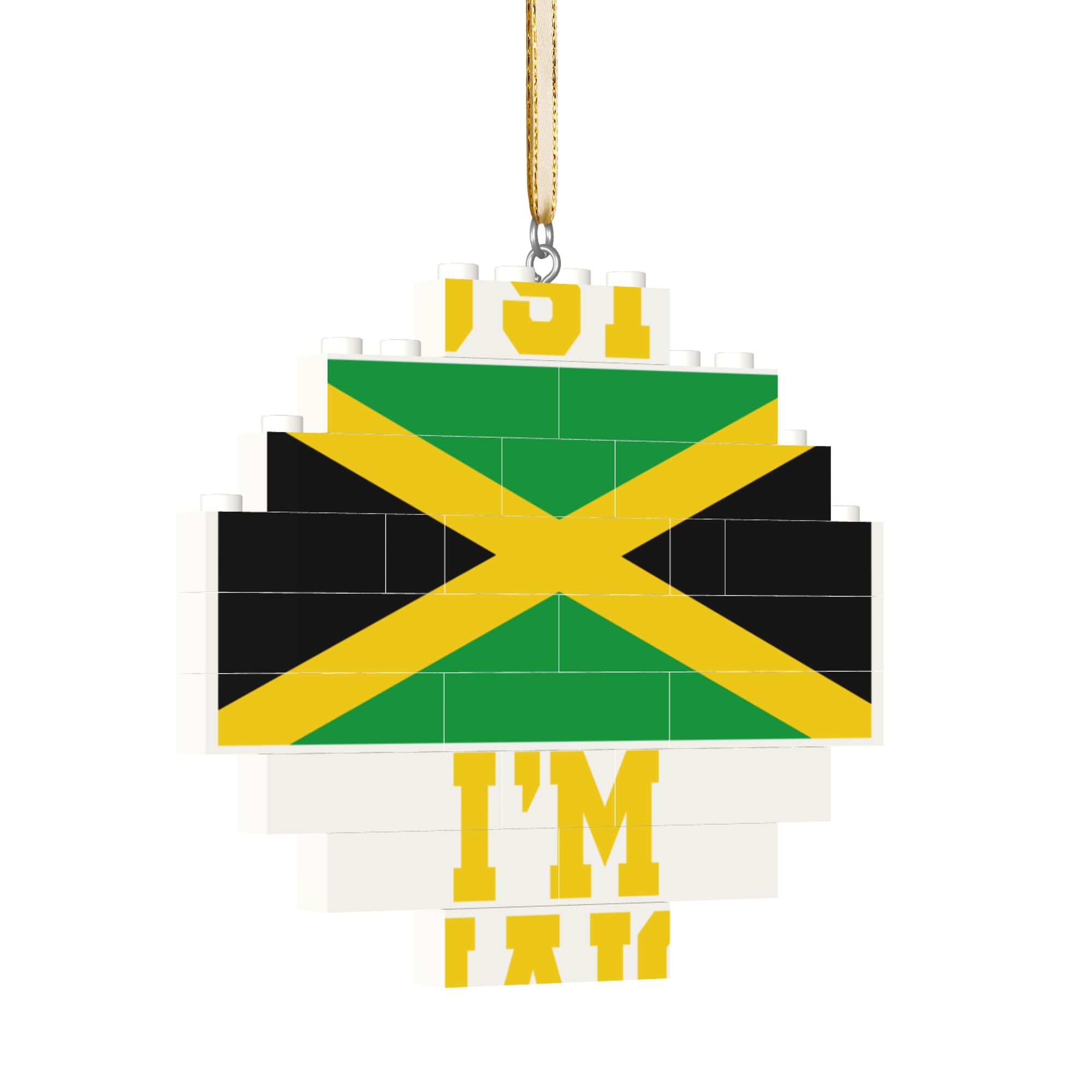 Building Block Puzzle Lozenge Cute Trust Me I'M Jamaican Ornament Funny