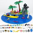 thumbnail image 1 of Building Block Set – Resort Island Theme – Small Particle Construction Kit – DIY Vacation Scene Model, 1 of 5