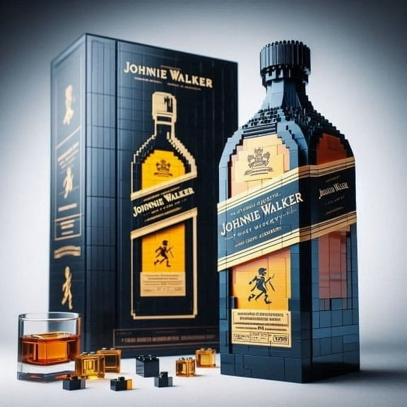 Building Block Toys Whiskey Bottle,Simulation Wine Bottle Assemble Building Blocks,Creative Building Block,Home Decor,For Gifts