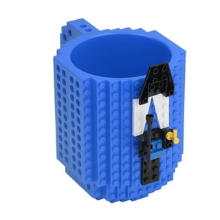 IndieBrick build-on brick cup coffee mug compatible with Lego  Building Blocks (Gray): Coffee Cups & Mugs