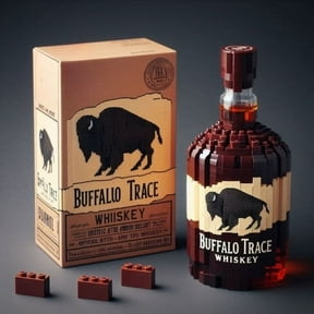 Building Block Whiskey Bottle, Creative Wine Bottle Model Assemble Toys, Home Decor Building Bricks for Gifts