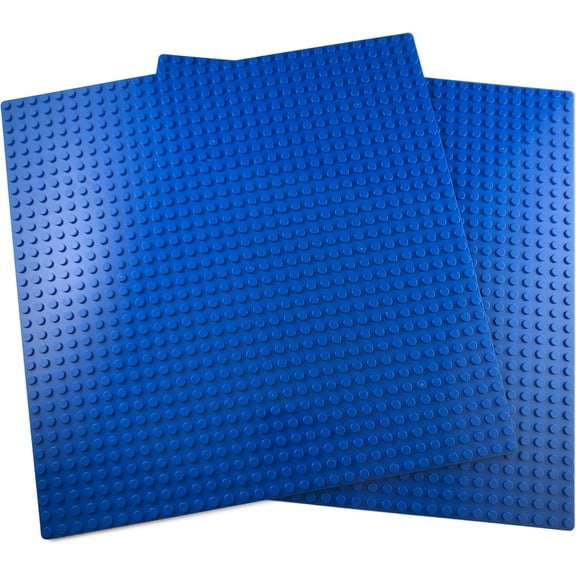 Building Blocks Base Plates Compatible with All Major Brands  2 Pack, 10 x 10 Inches Baseplate for Building Bricks  Durable and Sturdy Baseplates (2X Blue)