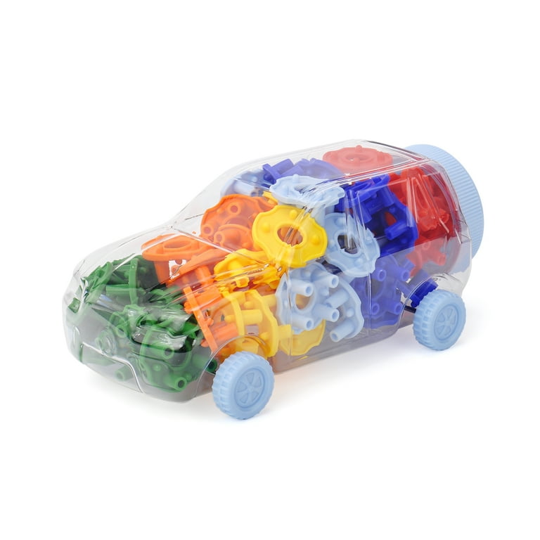 Back to School Children s Building Blocks Set with Car Shaped Container by Ankyo Development