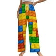 thumbnail image 1 of Building Blocks Construction Brick Pajama Pants Loose Pajamas Female Breathable Home Trousers Leisure Sleeping Pants Large Size, 1 of 6