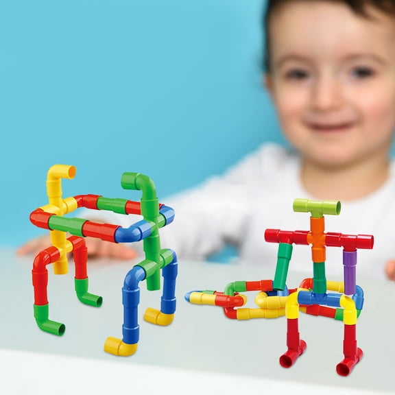Building Blocks Educational Pipe Construction Toy Creative Assembly Set for Home Classroom Learning