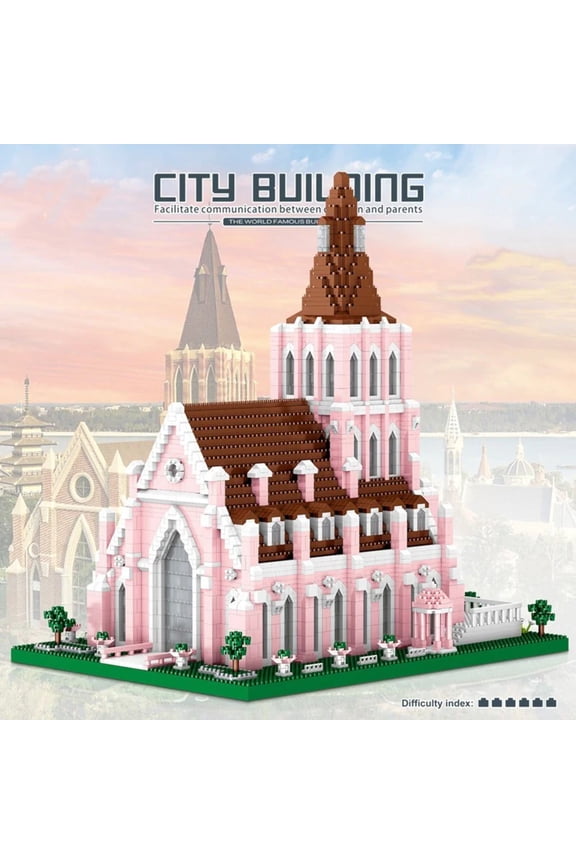 Building Blocks High Difficulty Giant Type Assembled Swan Lake Castle