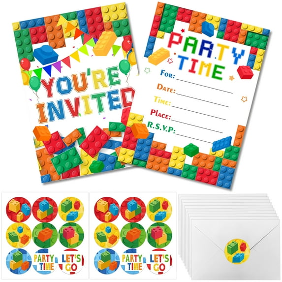 Building Blocks Invitation Card
