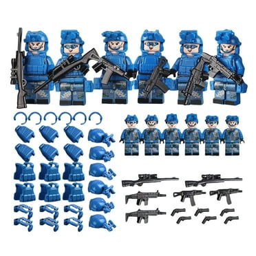 Building Blocks Military MiniFigures Set of 16, Ghosts, SWAT, Special Forces Action Figures Sets Building Blocks Toys, Military Toys for Fans Kids Age 4+