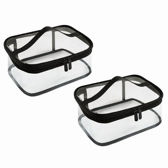 Building Blocks Organizer Travel Transparent Pouch for Building Blocks Toy Storage Box Set of 2 PVC Board Carrying Case