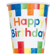 Building Blocks Paper 9oz Cups, 8ct
