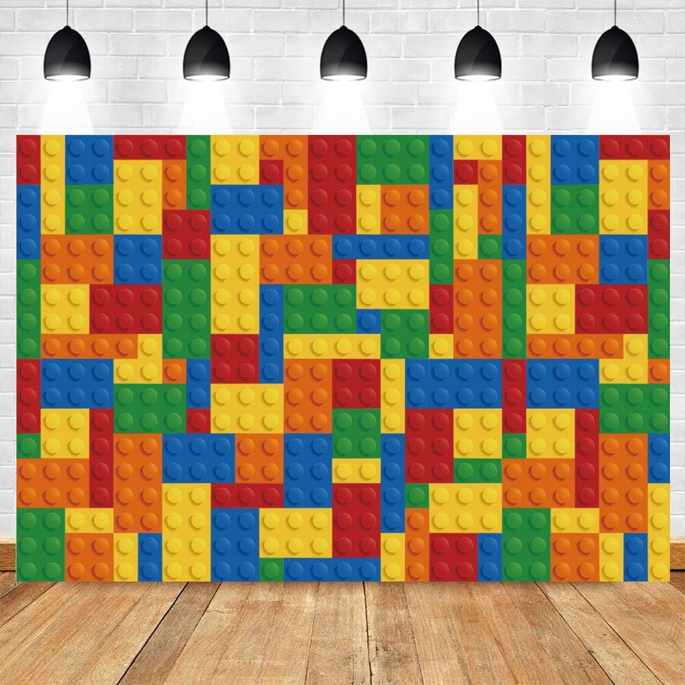Building Blocks Party Backdrops Baby Shower Boy Kids Birthday Party