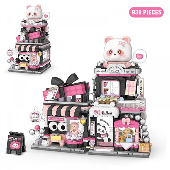 Building Blocks Set Mini Shop Street View Model, Collection Mini Building Bricks for Adults Ages 14+ Home Decoration & Birthday Gifts
