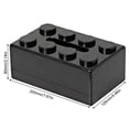 thumbnail image 1 of Building Blocks Tissue Box Creative Punch-free Wall-mounted Spring Paper Towel Holder Bathroom Waterproof Storage Napkin Case (Black), 1 of 7