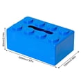 thumbnail image 1 of Building Blocks Tissue Box Creative Punch-free Wall-mounted Spring Paper Towel Holder Bathroom Waterproof Storage Napkin Case (Blue), 1 of 7