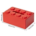 thumbnail image 1 of Building Blocks Tissue Box Creative Punch-free Wall-mounted Spring Paper Towel Holder Bathroom Waterproof Storage Napkin Case (Red), 1 of 7