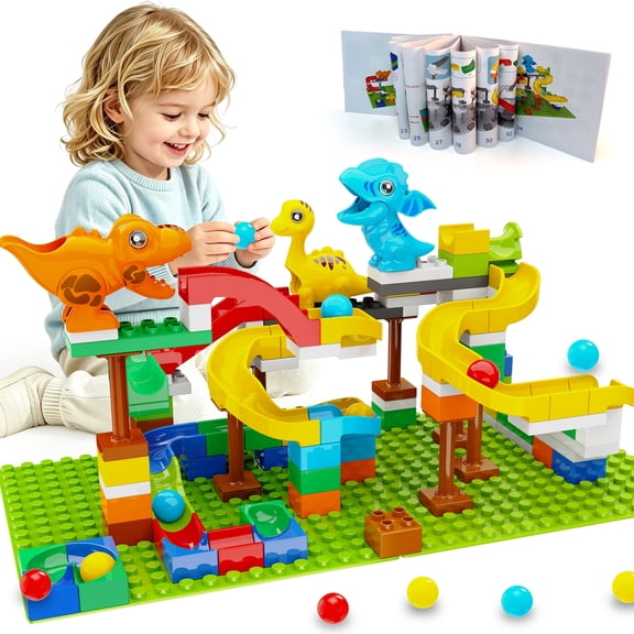 Building Blocks Toddlers Kids Toys Ages 3-8Dinosaur Marble Run