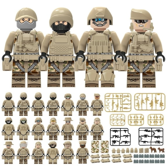 Building Blocks Toy Set Desert Special Operations Force Elite Warrior Minifigures 20 PCS