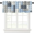 thumbnail image 1 of Building Blocks Valance Curtain Themed Digital Design Toy Dotted Matching Rectangles Print Rod Pocket Valance Window Treatments Short Curtains for Kitchen Living Room Decor 54x18inch, 1 of 6