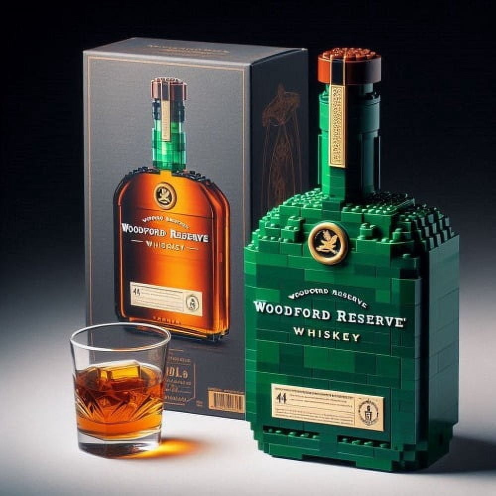 Building Blocks Whiskey Bottle,MOC Simulation Wine Bottle Assemble ...