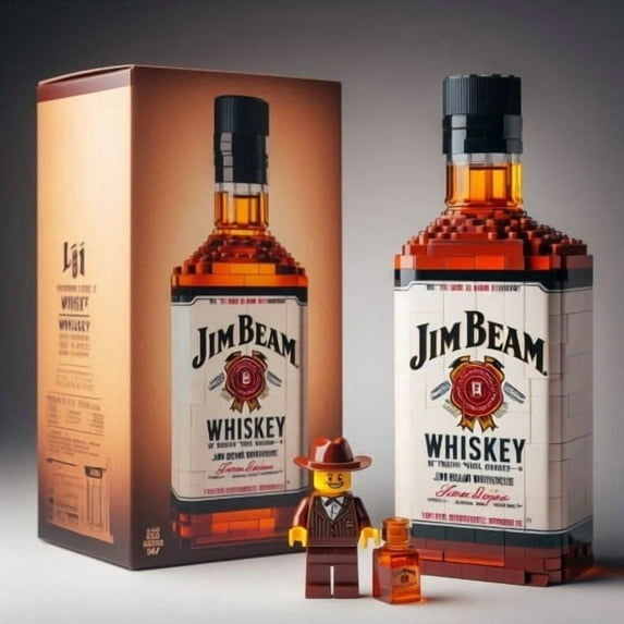 Building Blocks Whiskey Bottle,MOC Simulation Wine Bottle Assemble Building Blocks Model,Creative Building Block,Toys for Boys Girls