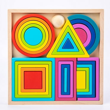 Building Blocks Wooden Box Assembling Building Blocks Early Educational Gift for Children 50% off Cleancance!