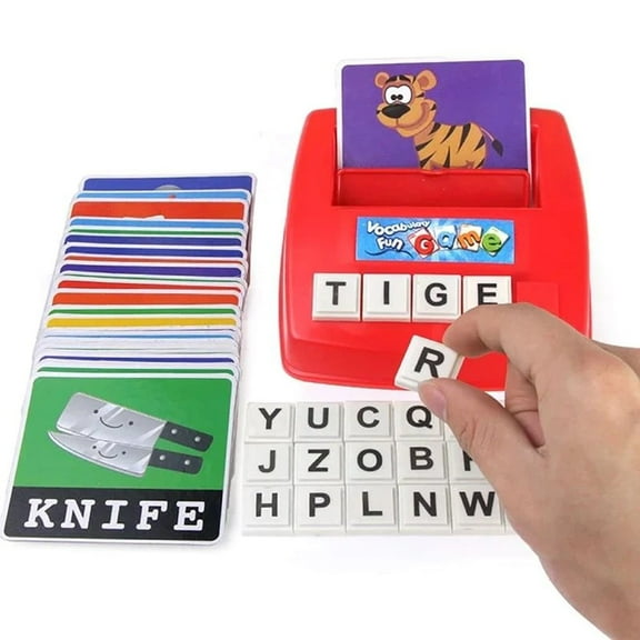 Building Blocks Word Spelling Alphabet with Flash Cards Learning English Puzzle Game Early Education Tools
