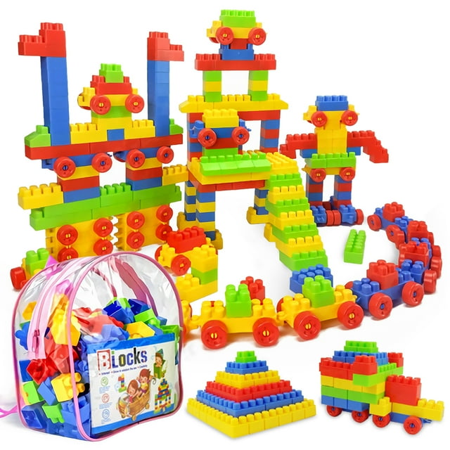 Building Blocks for Toddlers, 130PCS Kids Blocks Educational Assembly