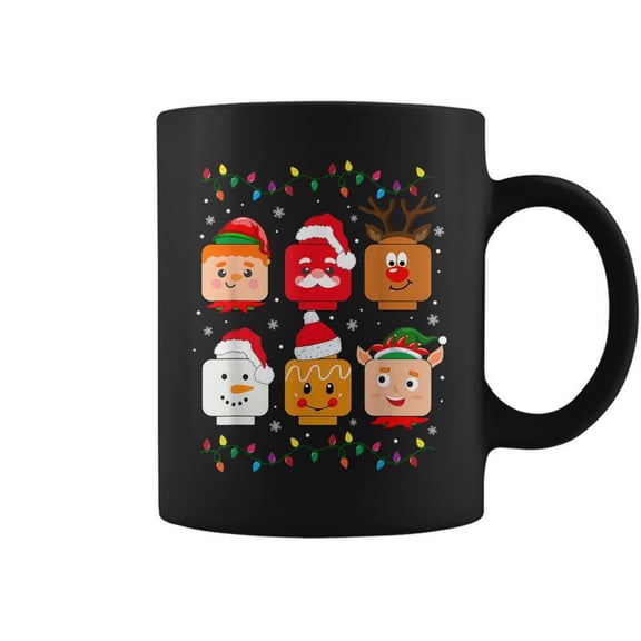 Building Brick Santa Elf Friends Christmas Boys Girls Men Coffee Mugs