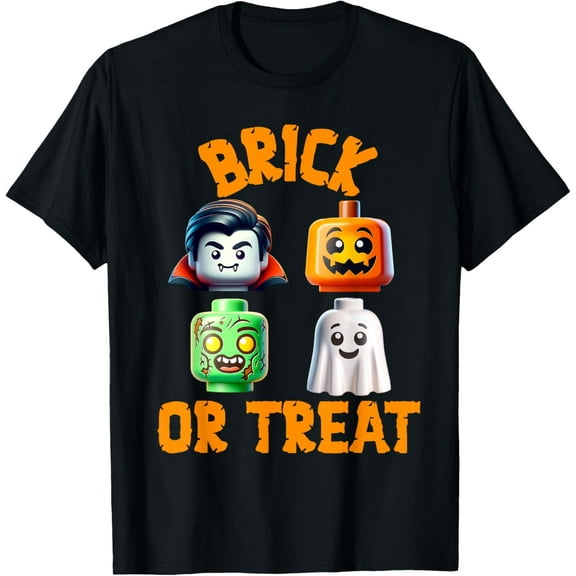 Building Bricks Halloween Costume Brick or Treat Monsters T-Shirt,Full Sizes S-5XL