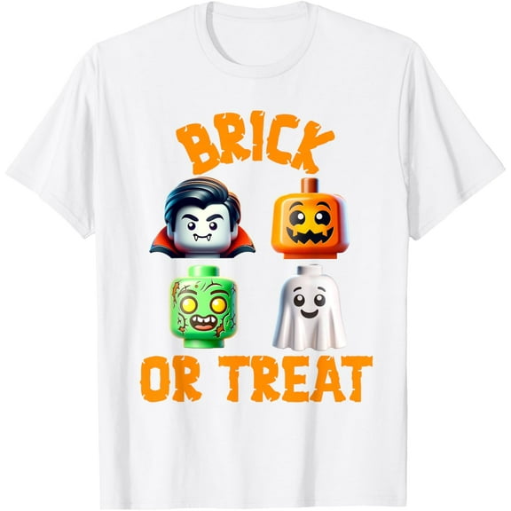 Building Bricks Halloween Costume Brick or Treat Monsters T-Shirt,Full Sizes S-5XL