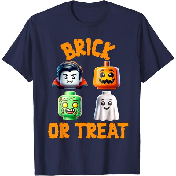 Building Bricks Halloween Costume Brick or Treat Monsters T-Shirt,Full Sizes S-5XL
