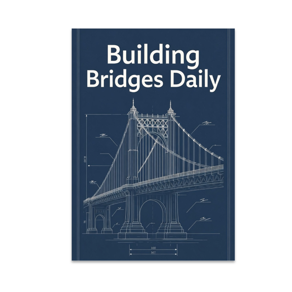 Building Bridges Daily - Civil Engineering Enthusiast - 13x19 Poster Print