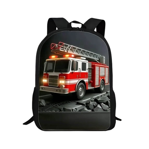 Building Car Pattern Backpack Lightweight Daily Carry Bag Customizable Storage Daypack for Sports Activities & Outdoor Travel