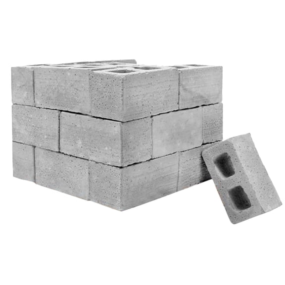 Building & Construction Toys Educational Cement Build Own Gray Wall Bricks 32Pcs Construction Set for Learning, 1.4 cmx2.8 cmx0.9 cm, Dark Gray