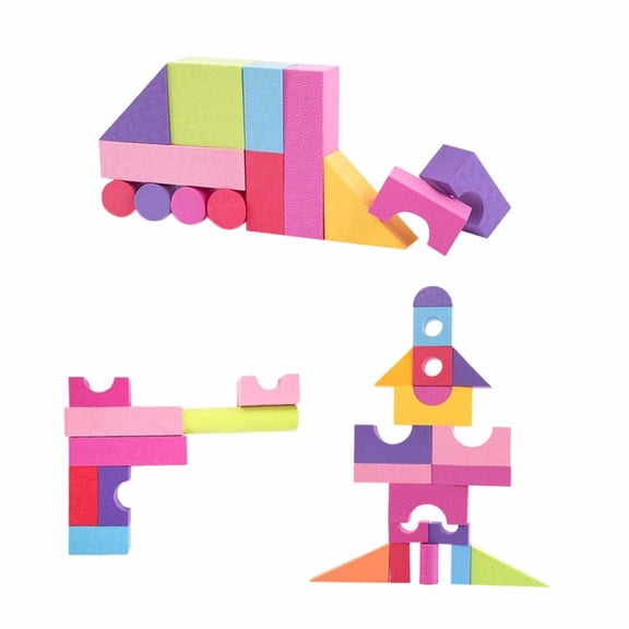 Building Educational EVA Foam Building Set for Kids 50 Bright Kids Friendly Toy for Learning and Creativity