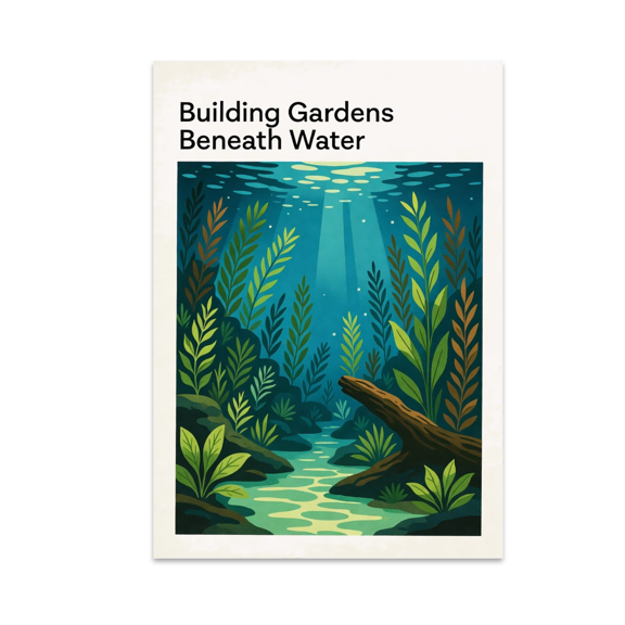 Building Gardens Beneath Water - Aquascaping Enthusiast - 13x19 Poster Print