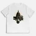 thumbnail image 1 of Building Graphic Political Tee T-shirt Top Commuting Cotton Short Sleeve Round Neck White S-5XL, 1 of 4