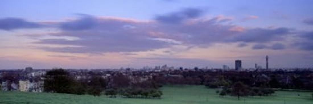 Building In A City Near A Park Primrose Hill London England United Kingdom Canvas Art - Panoramic Images (18 x 6)