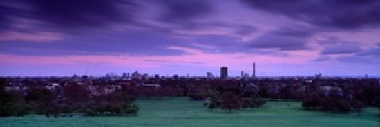 Building In A City Near A Park Primrose Hill London England United Kingdom Canvas Art - Panoramic Images (36 x 12)