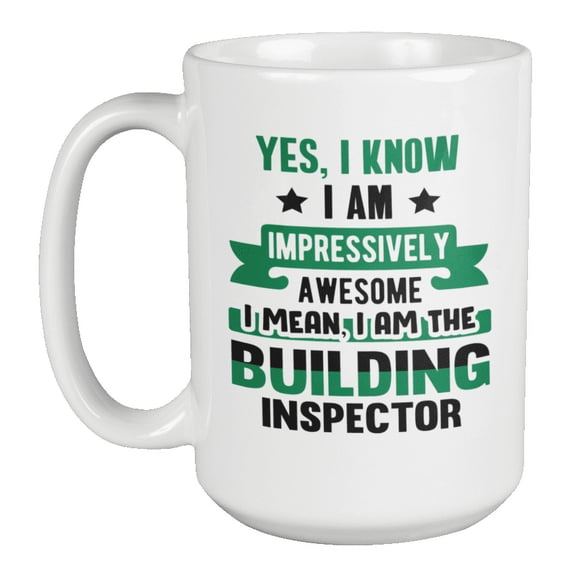 Building Inspector Construction Theme Coffee & Tea Mug or Pencil Holder (15oz)