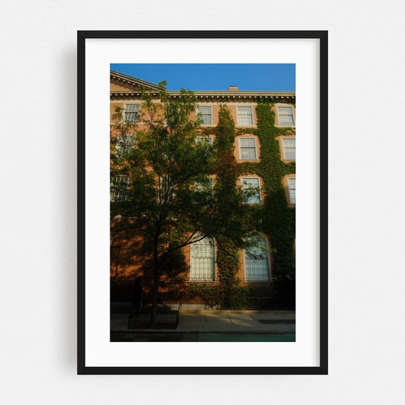 Building Ivy 03 - Manhattan New York Photography Architecture Vintage Botanical City Black Framed Wall Art Print 5 x 7 inches