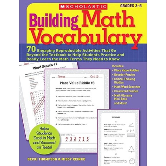 Pre-Owned Building Math Vocabulary: 70 Engaging Reproducible Activities That Go Beyond the Textbook to Help Students Practice and Really Learn the Math Terms They Need to Know Paperback