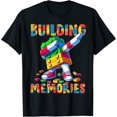 Building Memories Master Builder Building Bricks Blocks Dab T-Shirt ...