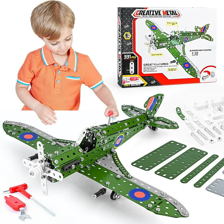Building Metal Model Kits STEM Building Toys Model Car Kits For Boys 8 12 Erector Set Car Metal Building Blocks For Kids Boys 8 9 10 11 12 16 Years Old Walmart