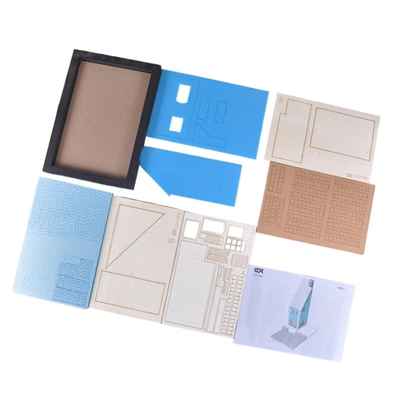 Building Model Kit Miniature European House Wood Foam Material DIY Enthusiasts 135 Scale Architecture