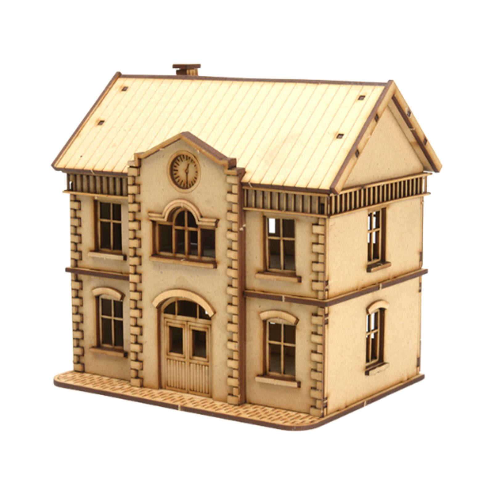 Building Models House Diorama Kits Wooden Material 1/72 Scale Collectible Educational Hobby Decor for Adults