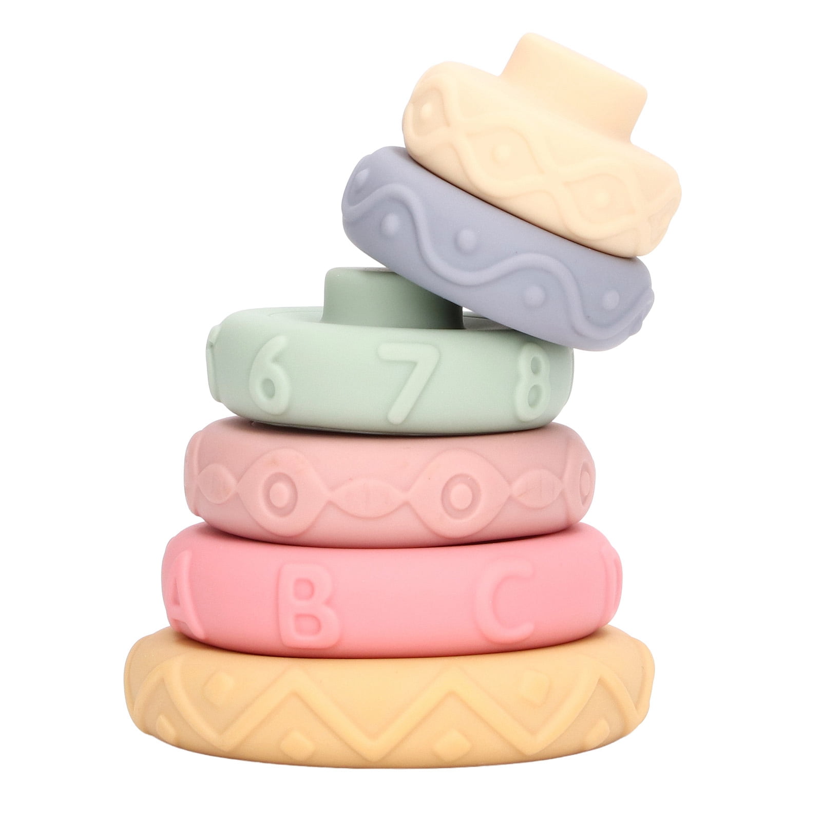 Building Rings Stacker , Different Colours Stacking Nesting Circle Toy