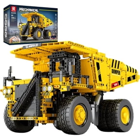 Building Set with Control Remote STEM , Mining Dump Truck Collectible Model , Heavy-Duty Construction Vehicle Building Toys Kit 22025