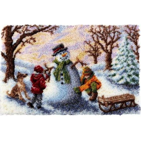 Building Snowman | Rug Making Latch Hooking Kit