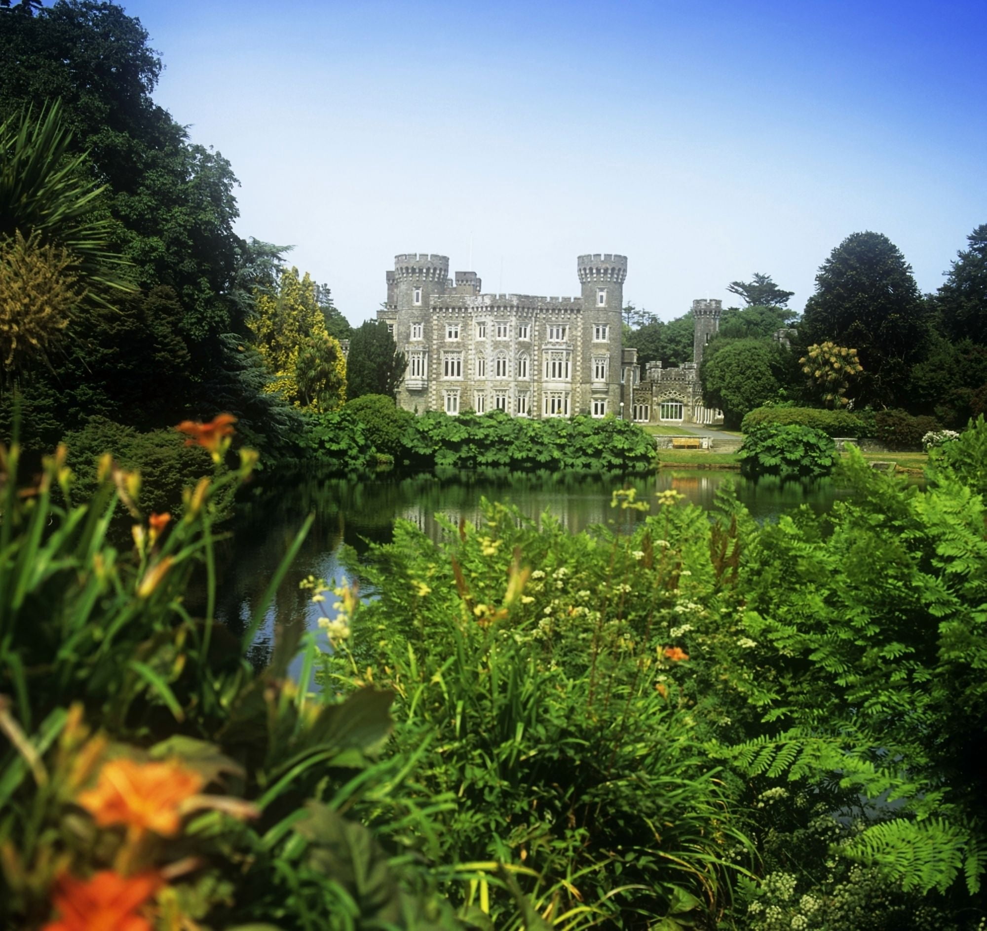 Building Structure In A Garden Johnstown Castle Johnstown County Wexford Republic Of Ireland Canvas Art - The Irish Image Collection Design Pics (28 x 26)
